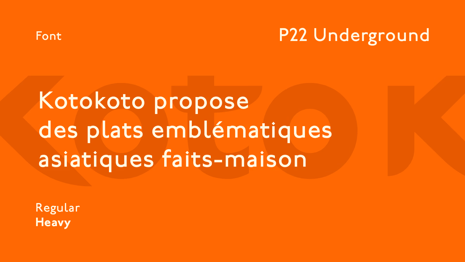 Police de caractères P22 Underground déclinée en différentes graisses et styles