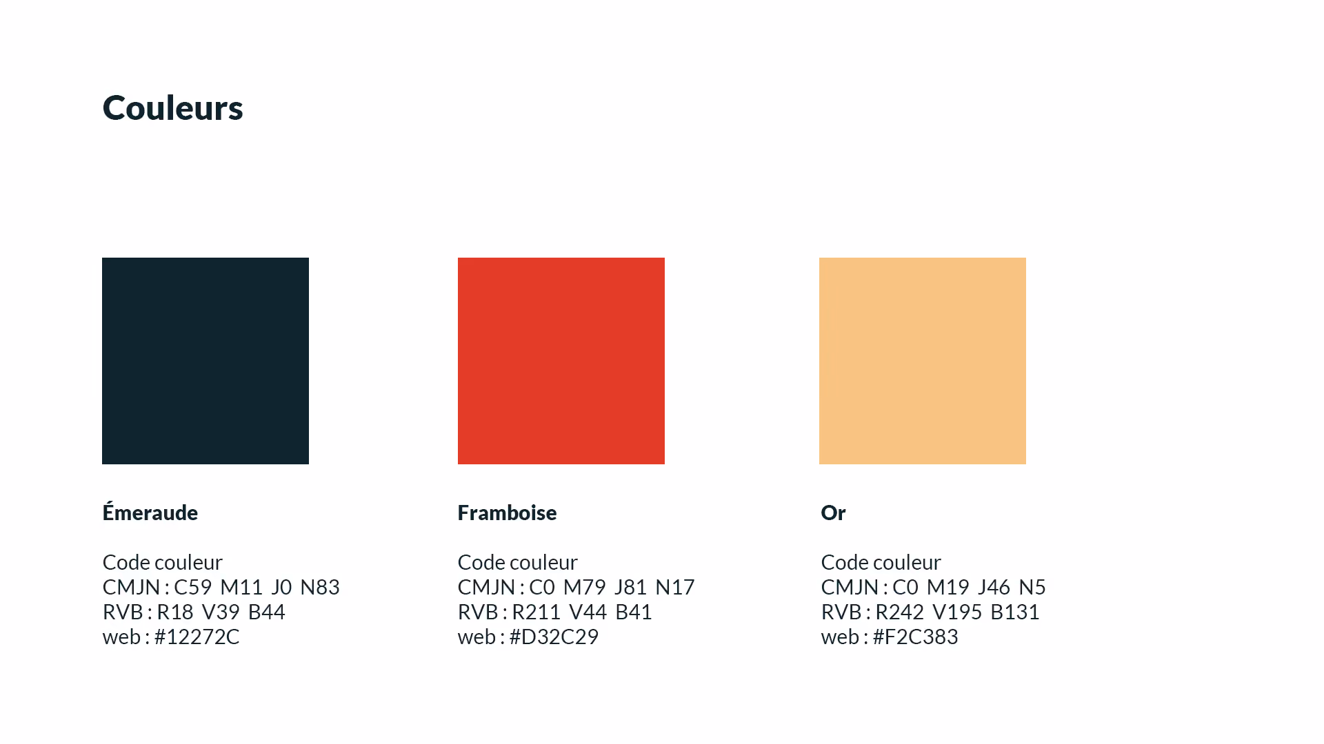 Palette de couleurs des restaurants Yatta! Ramen